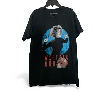 Vintage Whitney Houston Wanna Dance Graphic Tee Black Small